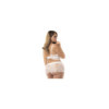 Ensemble lingerie, grande taille, trois pièces blancs 